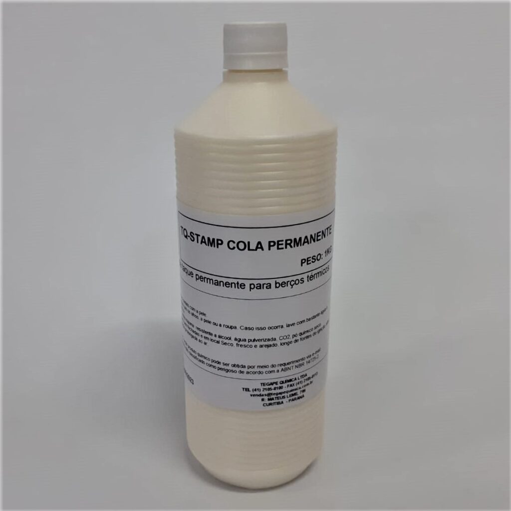 frasco de 1 litro de cola permanente para serigrafia e silk screen