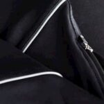 Detalhe cordão vivo refletivo prata aplicado em uma mochila