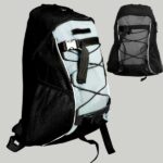 Cordão vivo refletivo prata aplicado em mochila