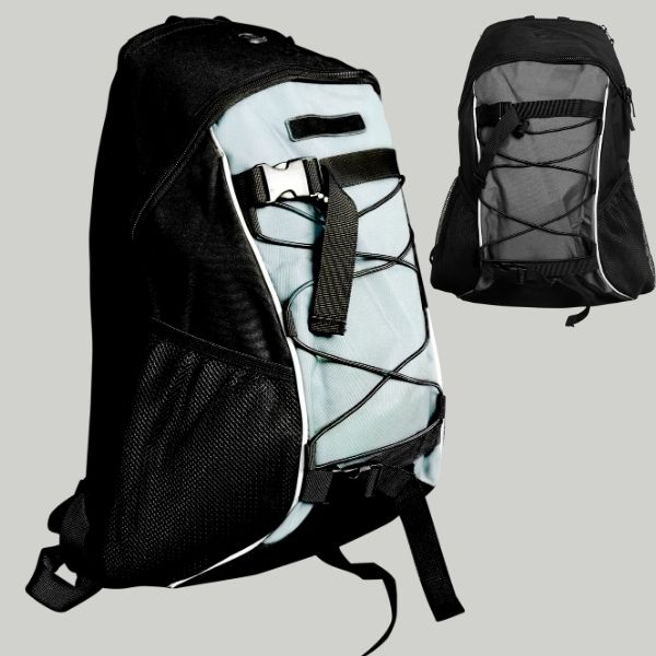 Cordão vivo refletivo prata aplicado em mochila