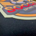 logo aplicada no filme de impressão relevo borracha 3D