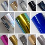 rolos de diversos modelos de filmes de recorte termocolantes