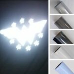 rolos e o exemplo do uso do filme de recorte refletivo