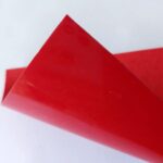 filme de recorte PU 3D alto relevo vermelho