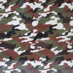 Detalhe da estampa do filme de recorte camuflado