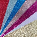 exemplos de diversas cores do filme de recorte glitter