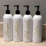 exemplos do uso da fita hot stamping para plástico em potes brancos