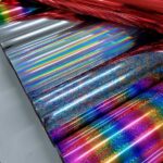 rolos de foil para tecido exibindo detalhes das cores