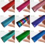 vários rolos de diversas cores da fita hot stamping