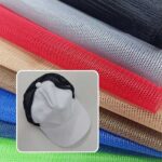 arte com telinha para boné de várias cores e imagem de boné fabricado com telinha preta